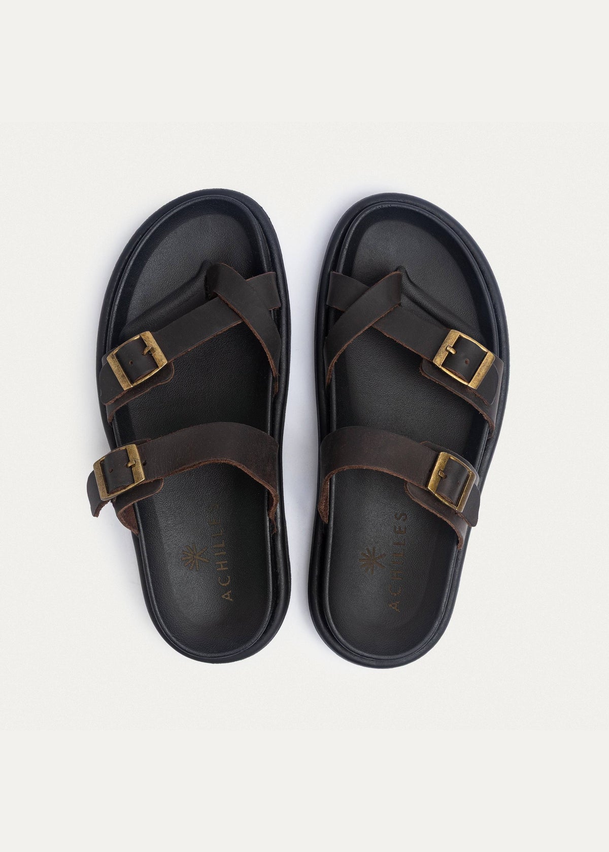 Urban Leather Soft Footbed Sandal — Brown