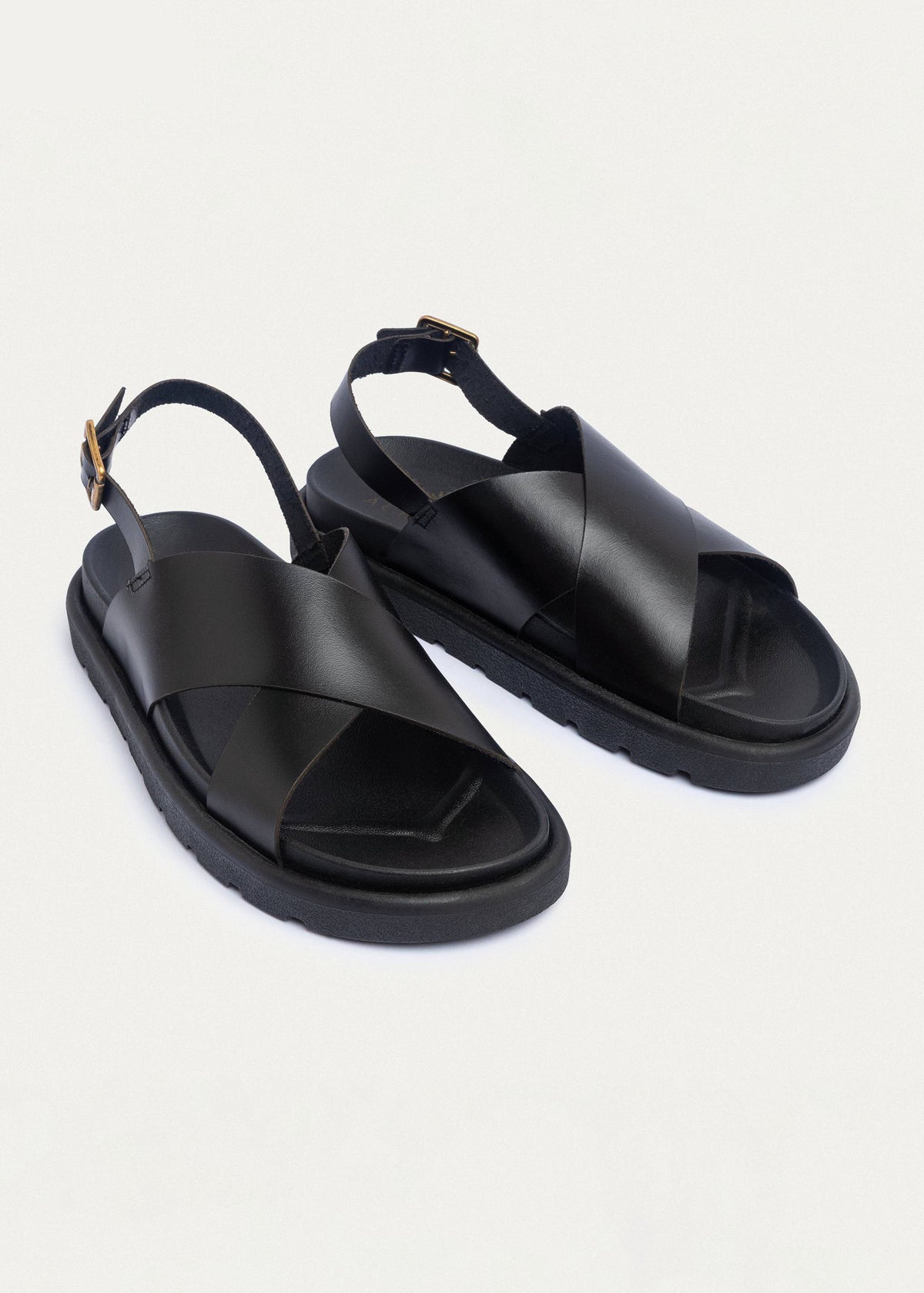 Urban Leather Soft Footbed Sandal II — Black