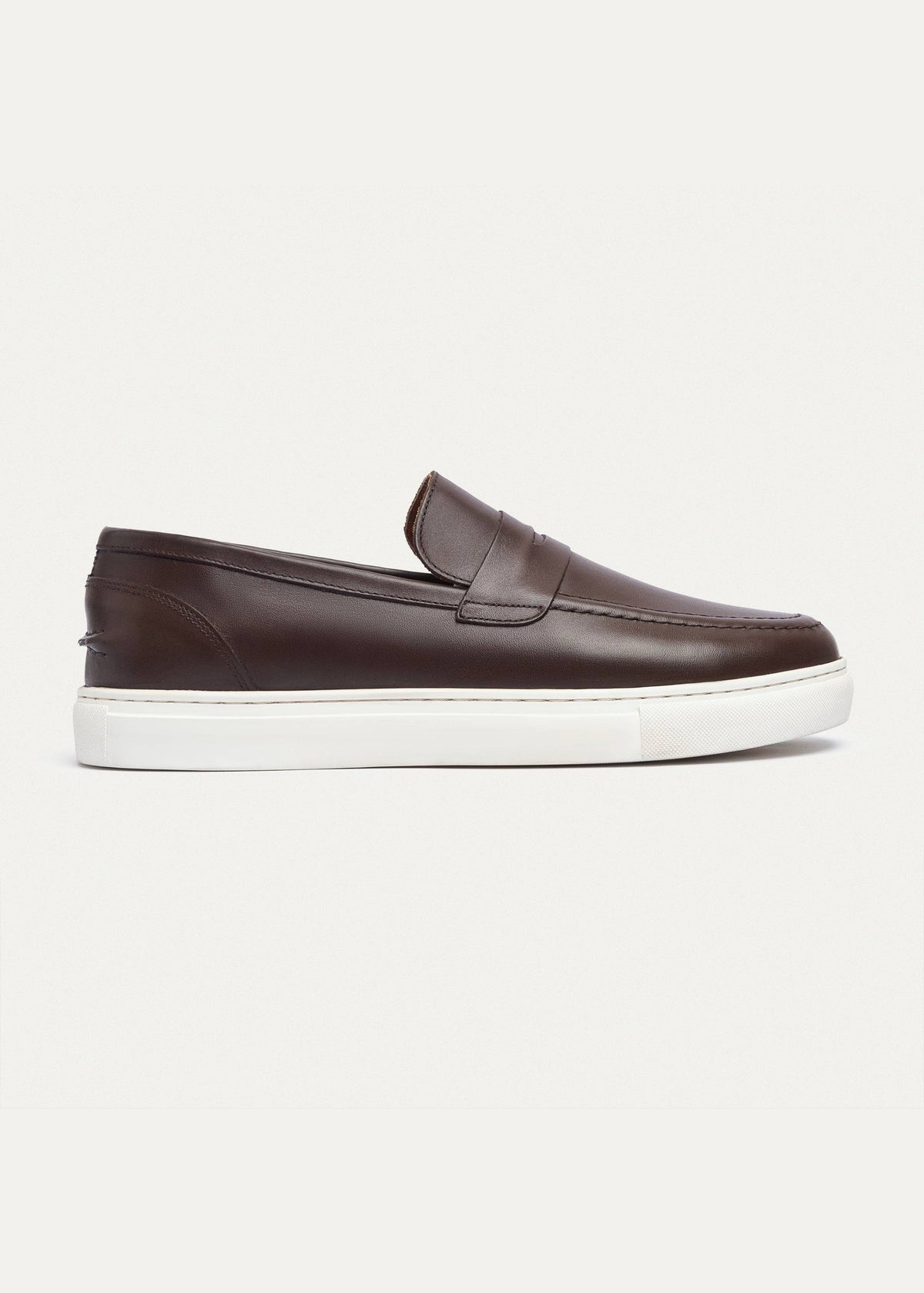 Leather Slip-On Loafer — Brown