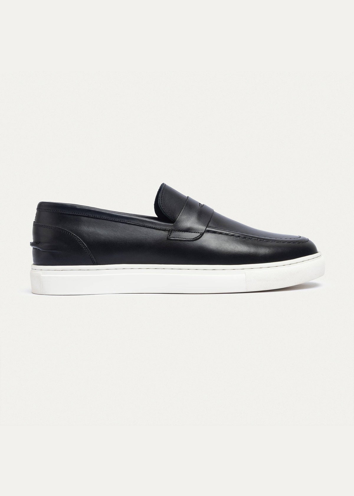 Leather Slip-On Loafer — Black
