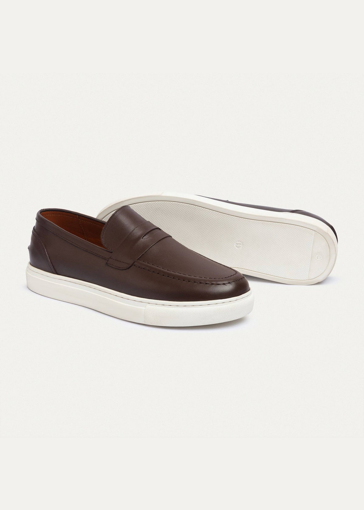 Leather Slip-On Loafer — Brown