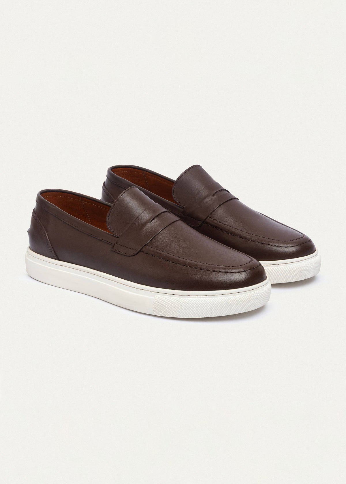 Leather Slip-On Loafer — Brown