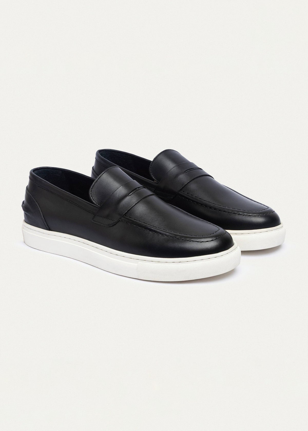 Leather Slip-On Loafer — Black