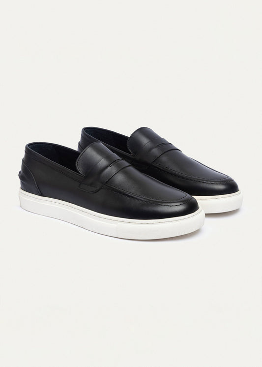 Leather Slip-On Loafer — Black