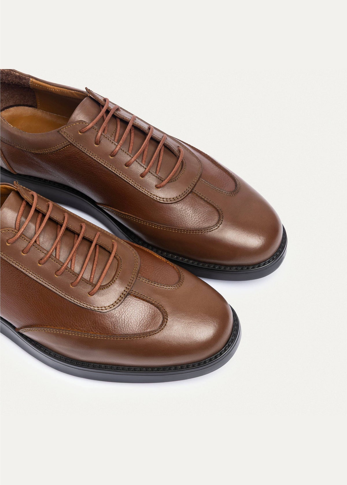 Classic Leather Derby — Tan Brown