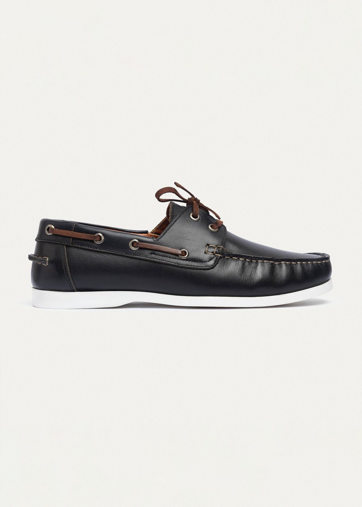 Leather Boat Shoe II — Black