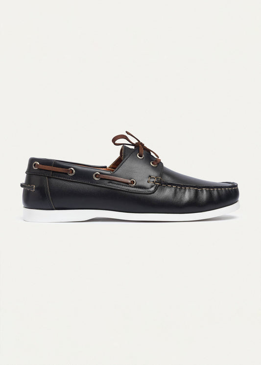 Leather Boat Shoe II — Black