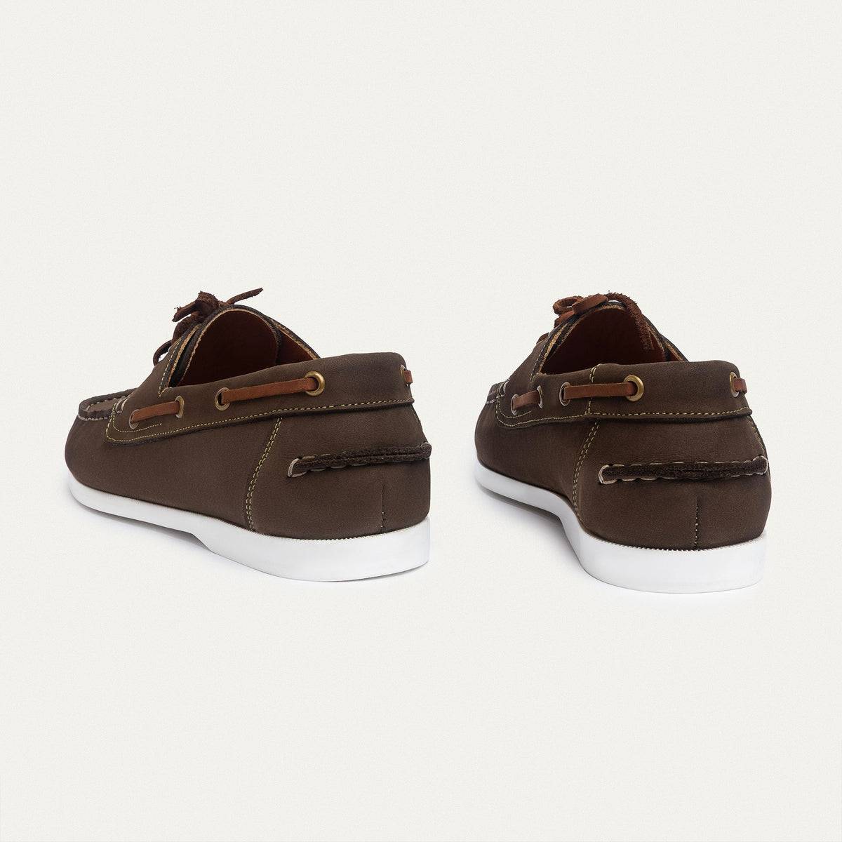Leather Boat Shoe — Brown