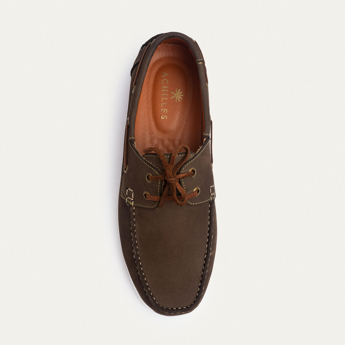 Leather Boat Shoe — Brown