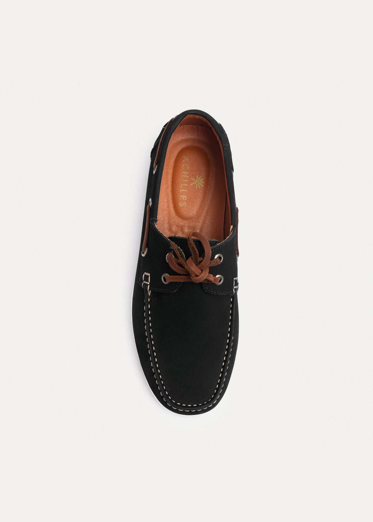 Leather Boat Shoe — Black