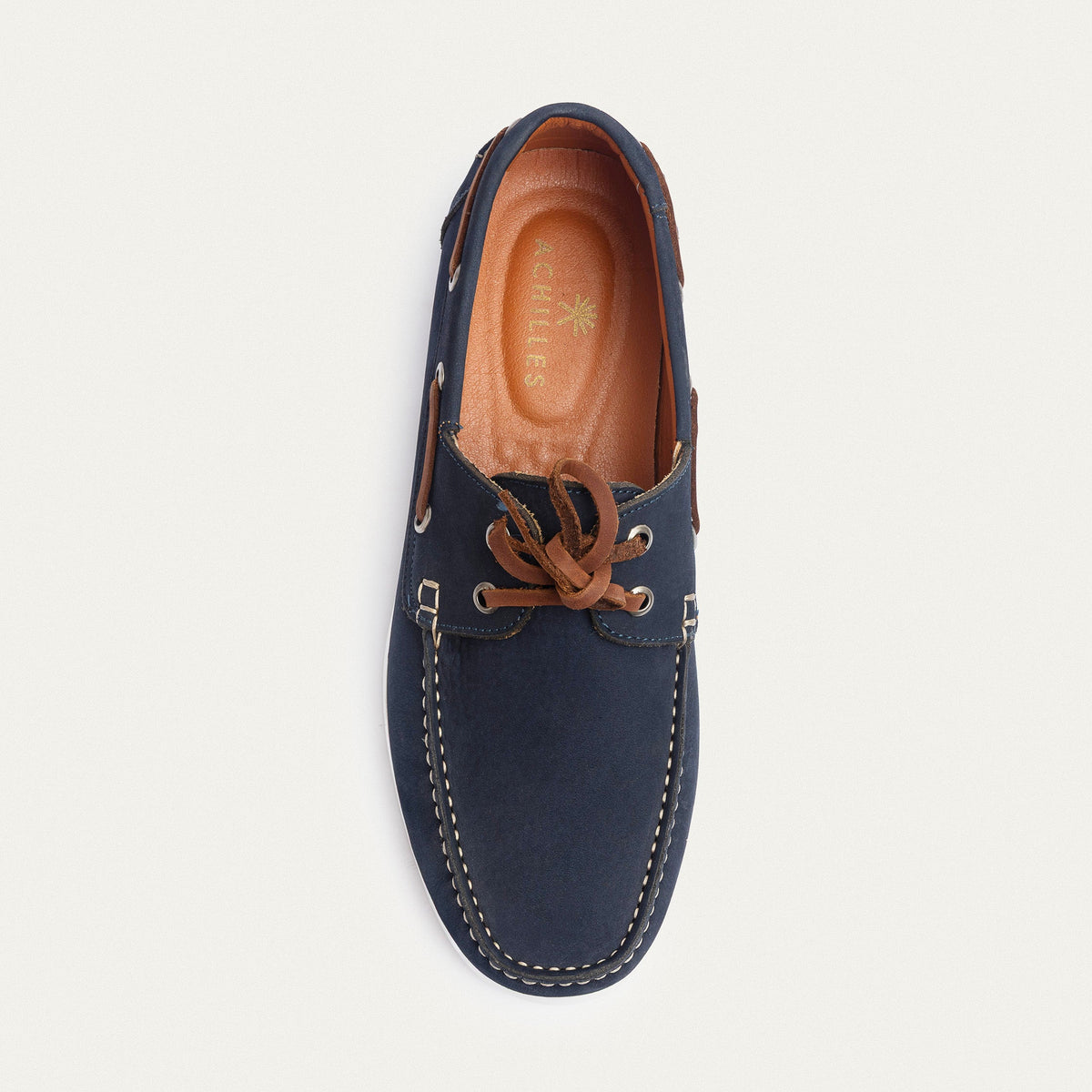 Leather Boat Shoe — Navy