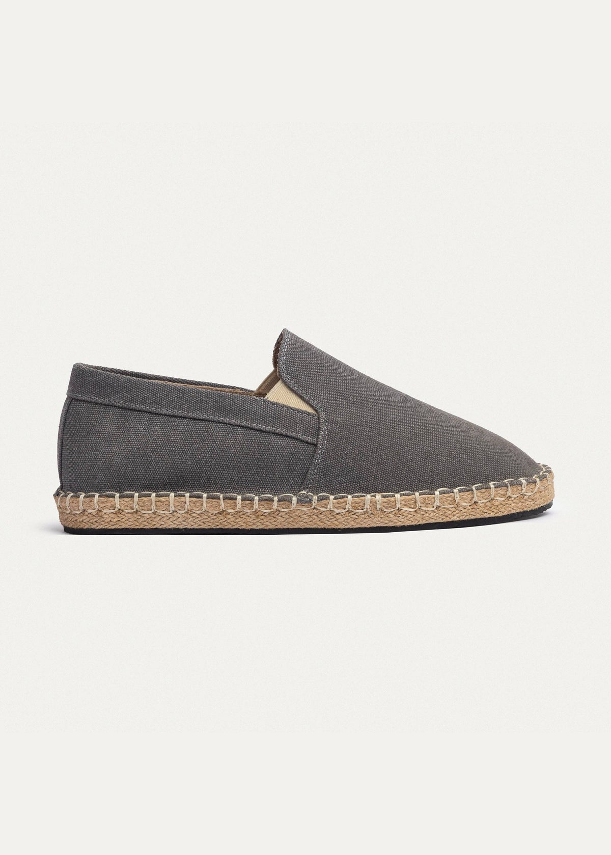 Washed Canvas Espadrille — Gray