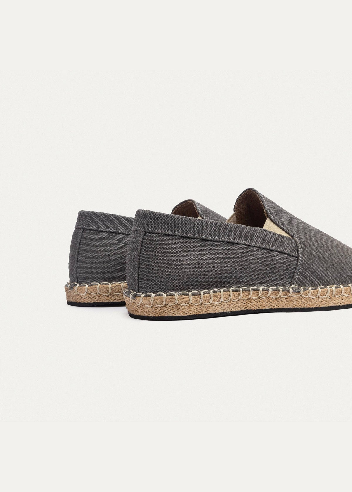 Washed Canvas Espadrille — Gray