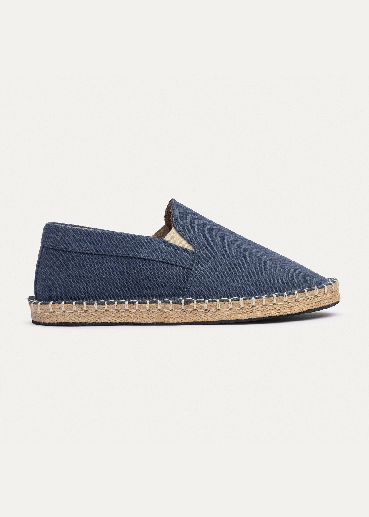 Washed Canvas Espadrille — Navy Blue