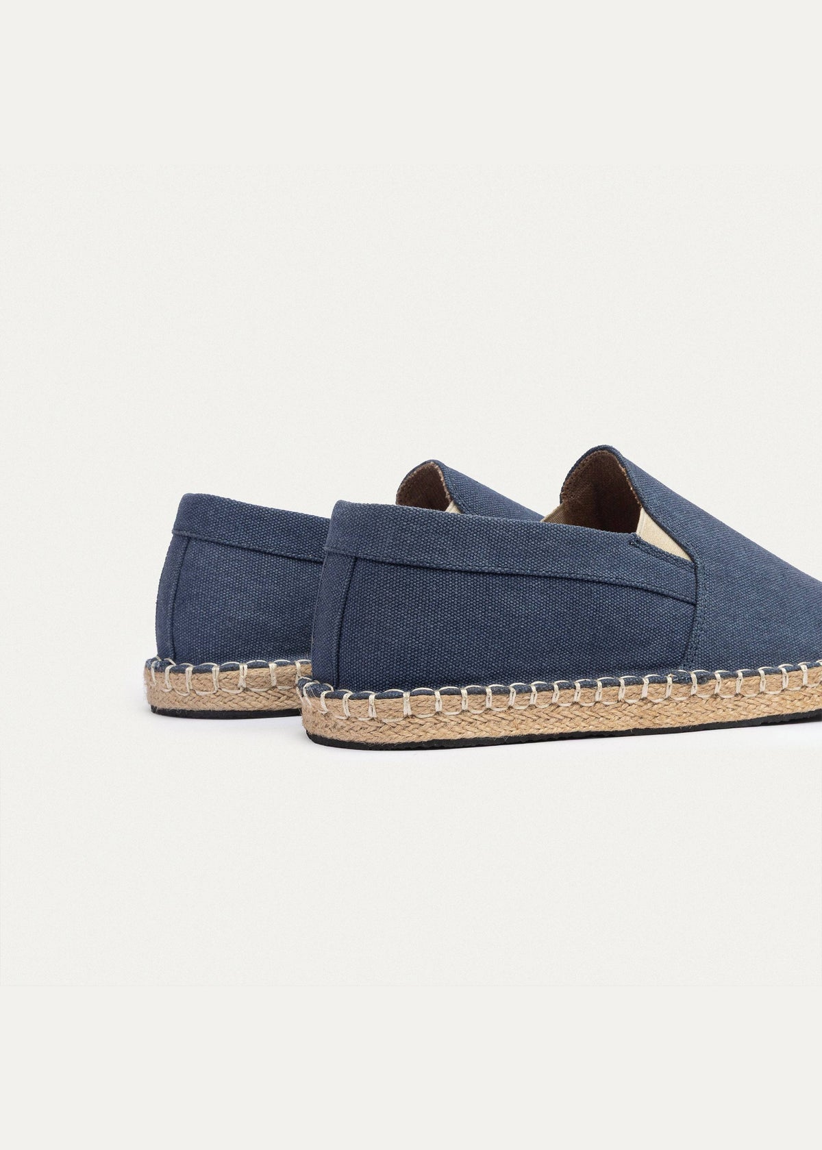 Washed Canvas Espadrille — Navy Blue