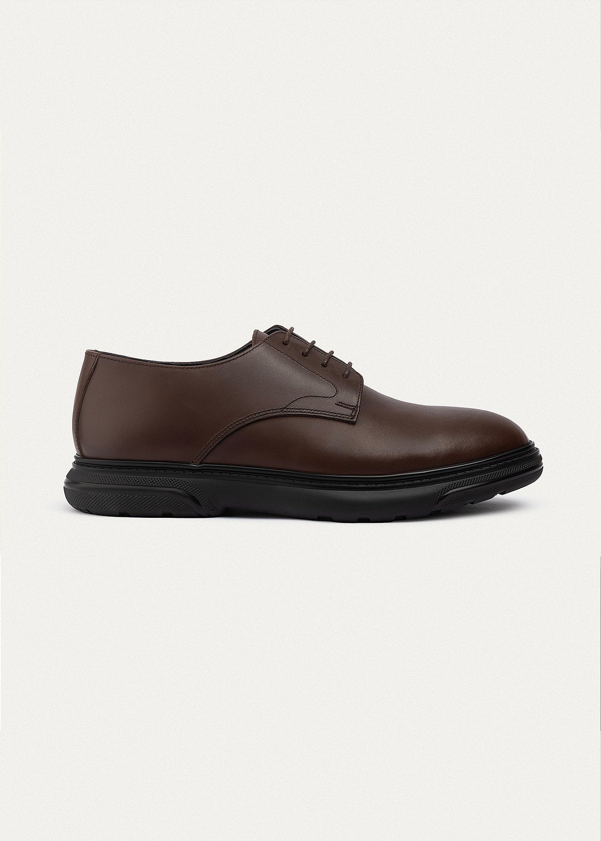 Leather Derby Shoe — Brown