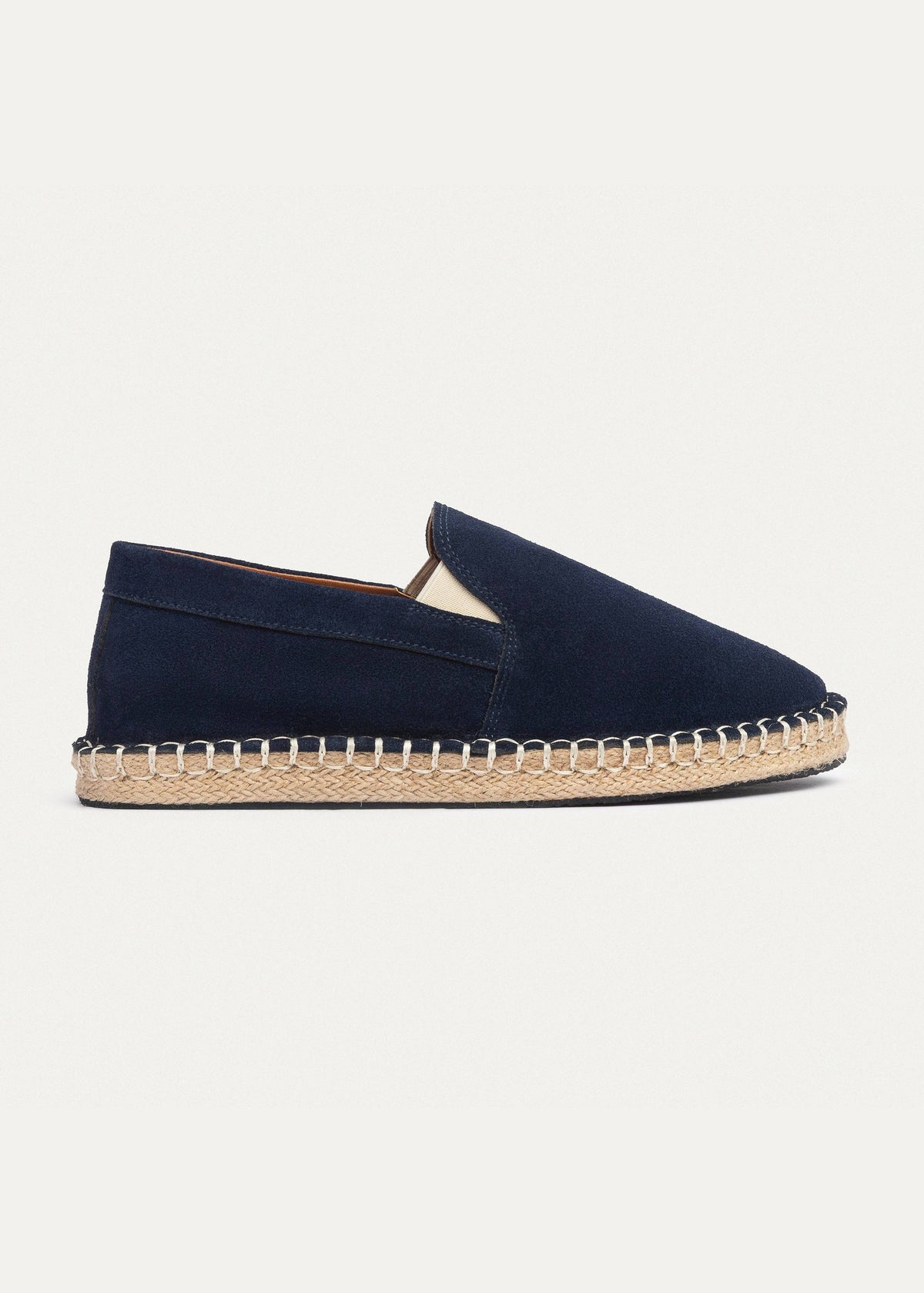 Suede Espadrille — Navy Blue