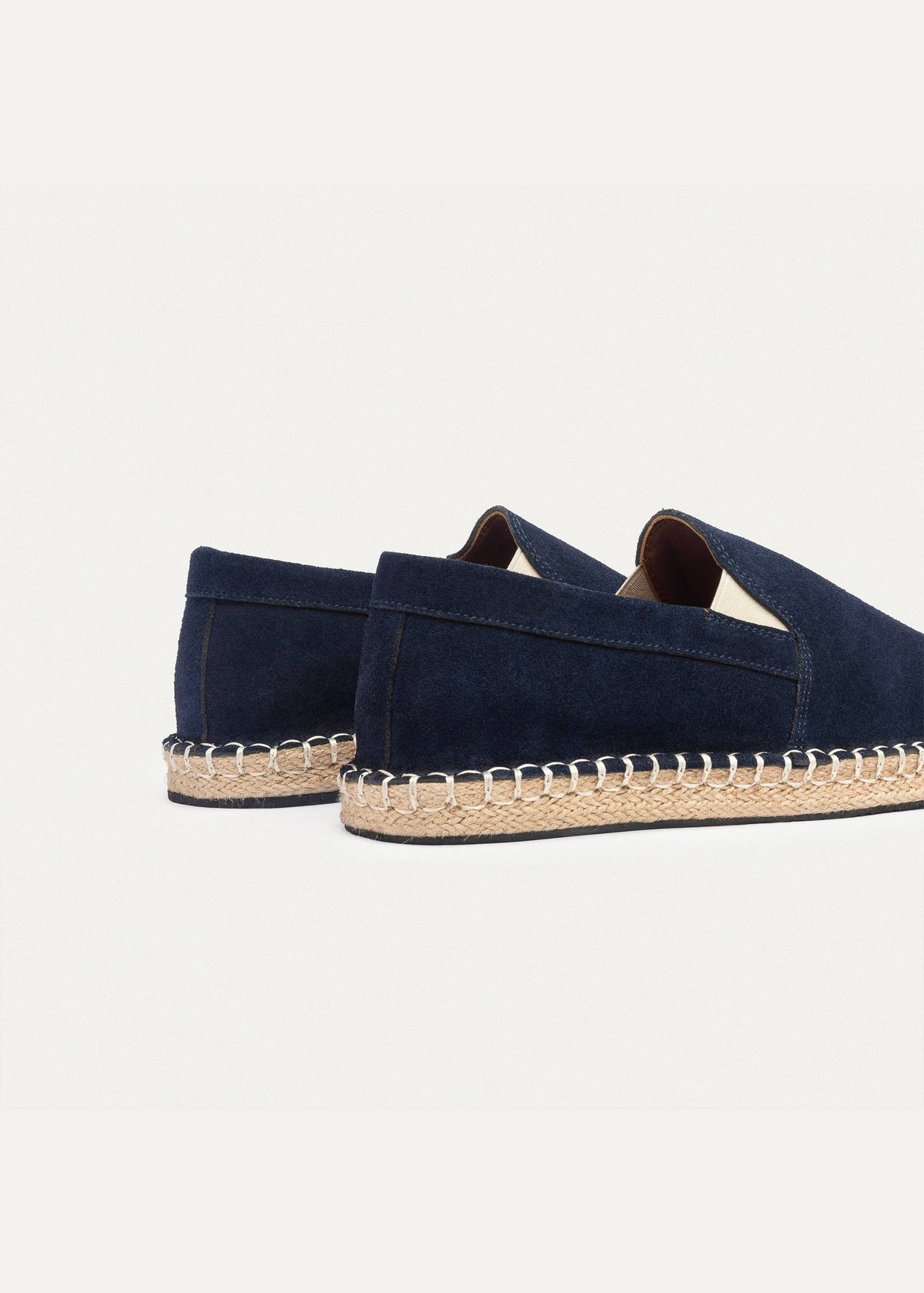 Suede Espadrille — Navy Blue