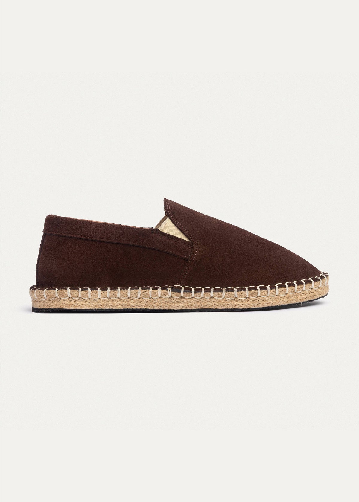 Suede Espadrille — Brown
