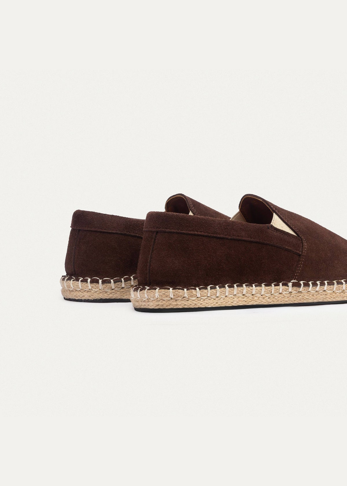 Suede Espadrille — Brown