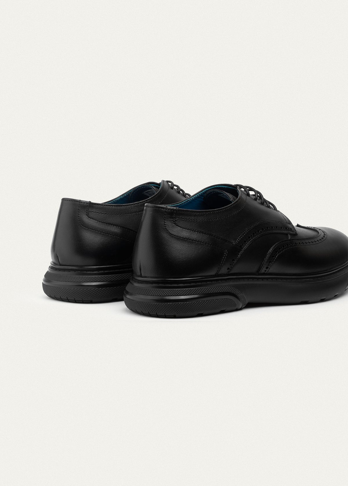 Leather Brogue Shoe — Black