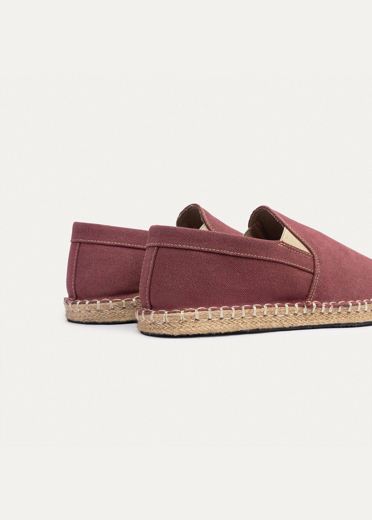 Washed Canvas Espadrille — Burgundy