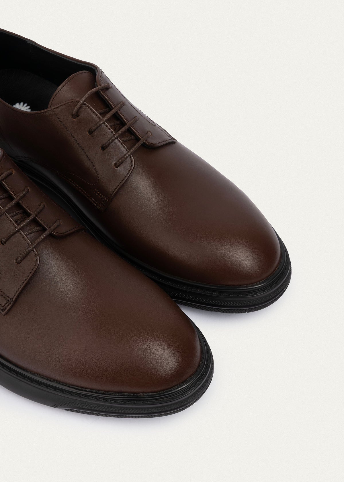 Leather Derby Shoe — Brown
