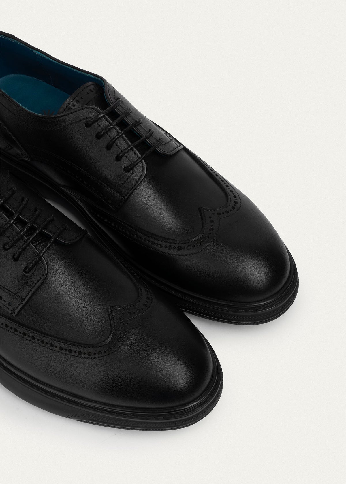 Leather Brogue Shoe — Black