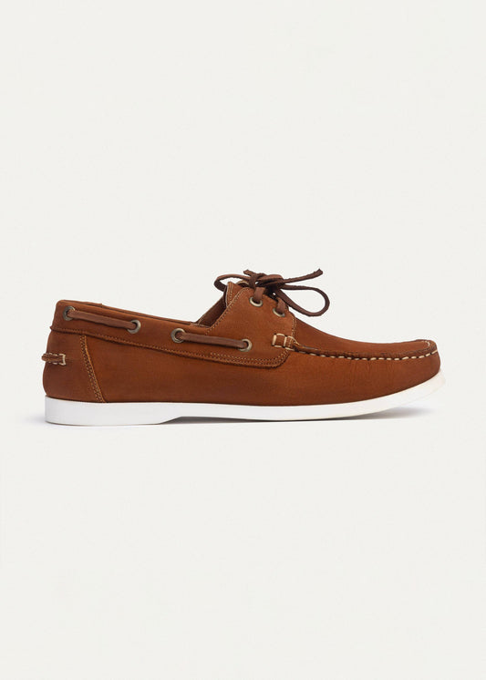 Leather Boat Shoe — Cinnamon