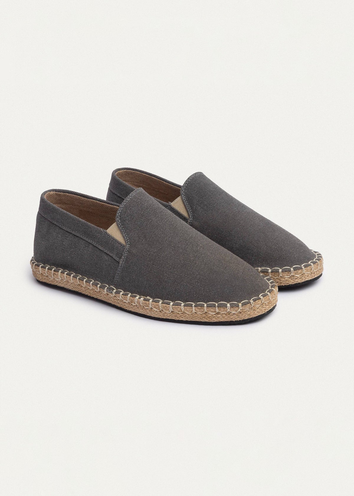 Washed Canvas Espadrille — Gray