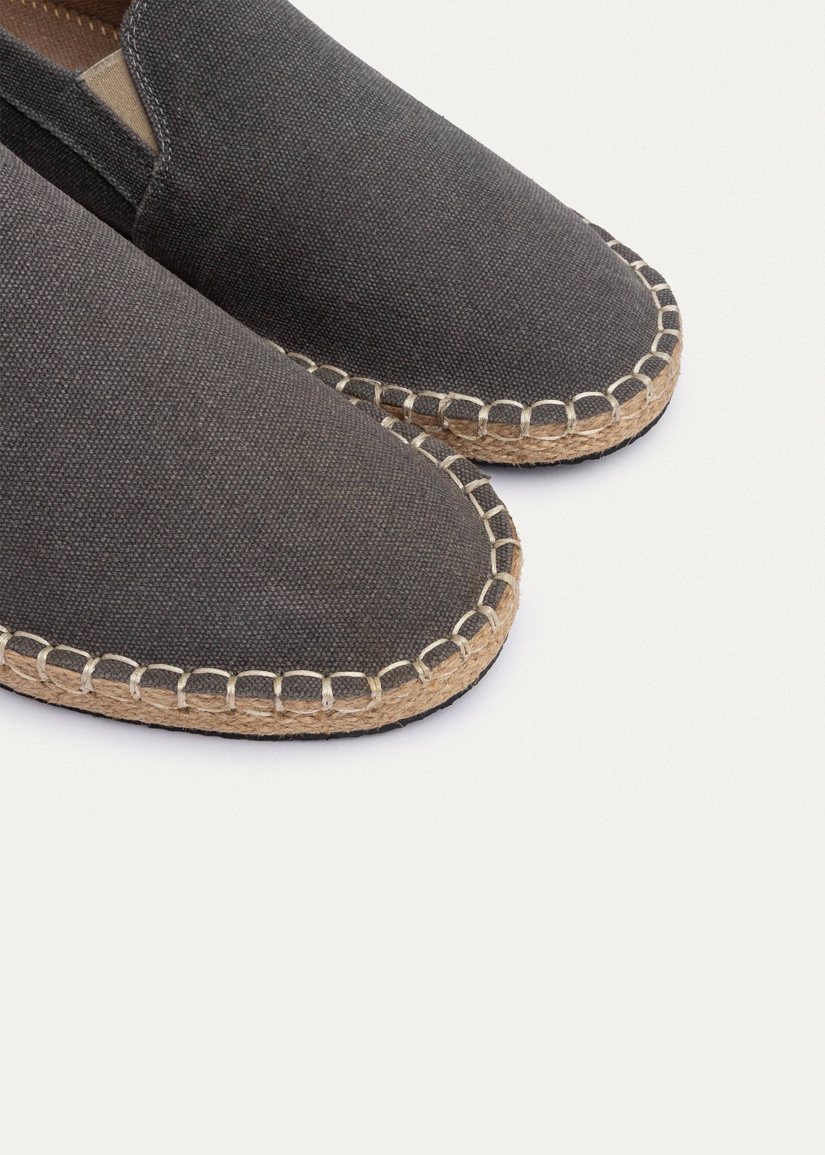 Washed Canvas Espadrille — Gray