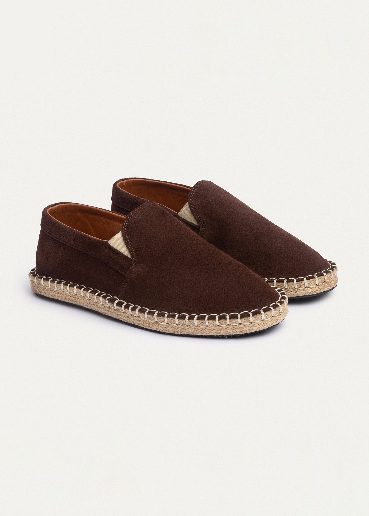 Suede Espadrille — Brown