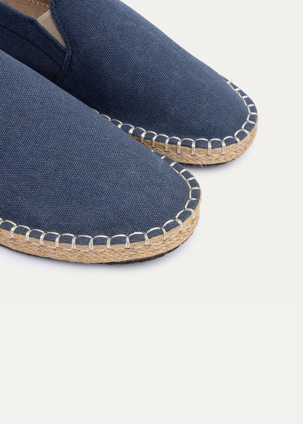 Washed Canvas Espadrille — Navy Blue