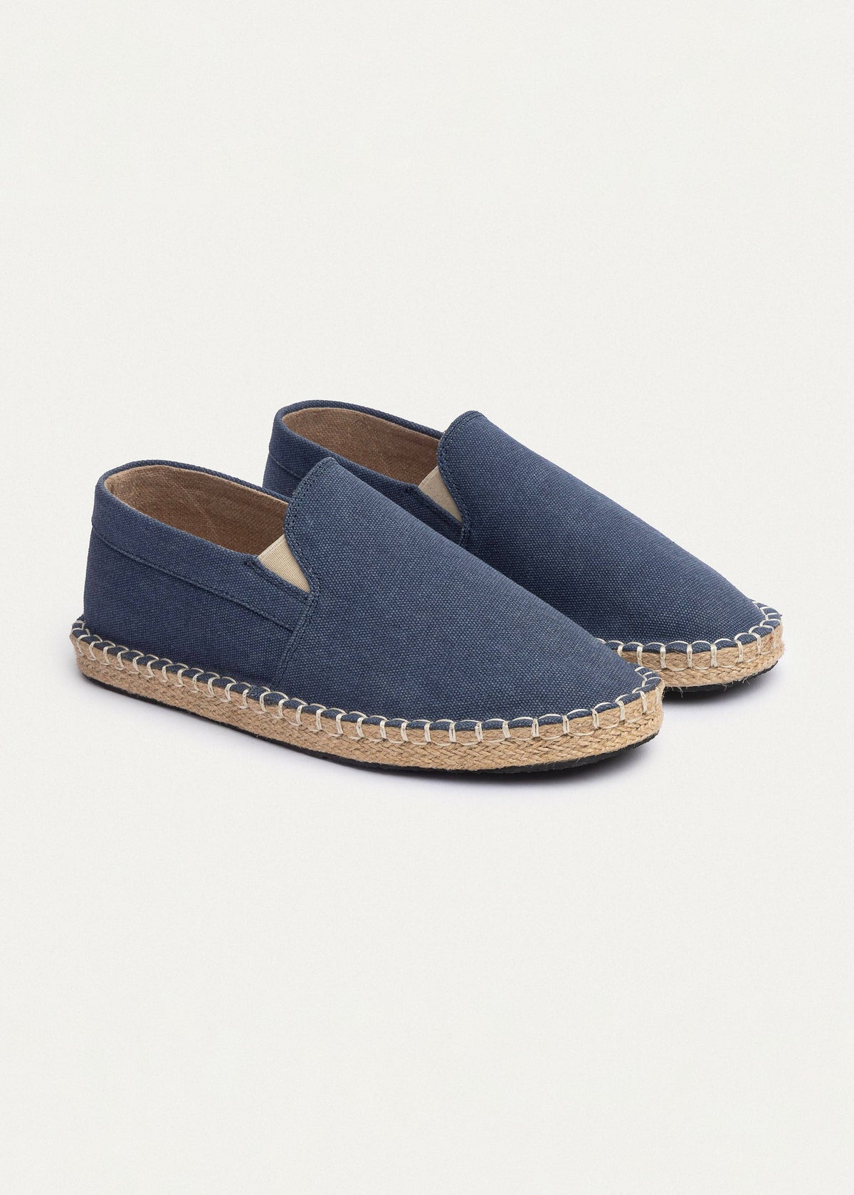 Washed Canvas Espadrille — Navy Blue