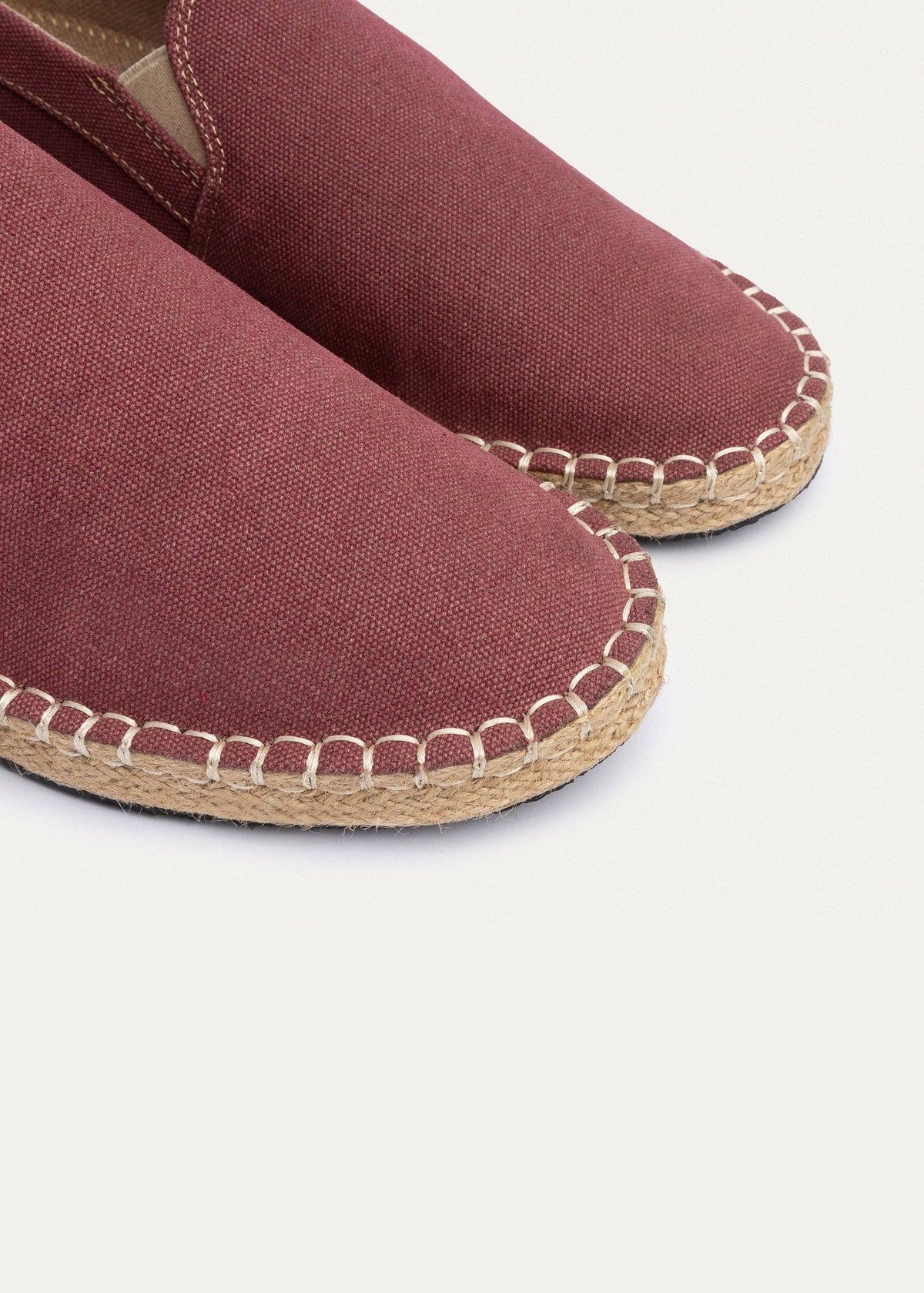 Washed Canvas Espadrille — Burgundy
