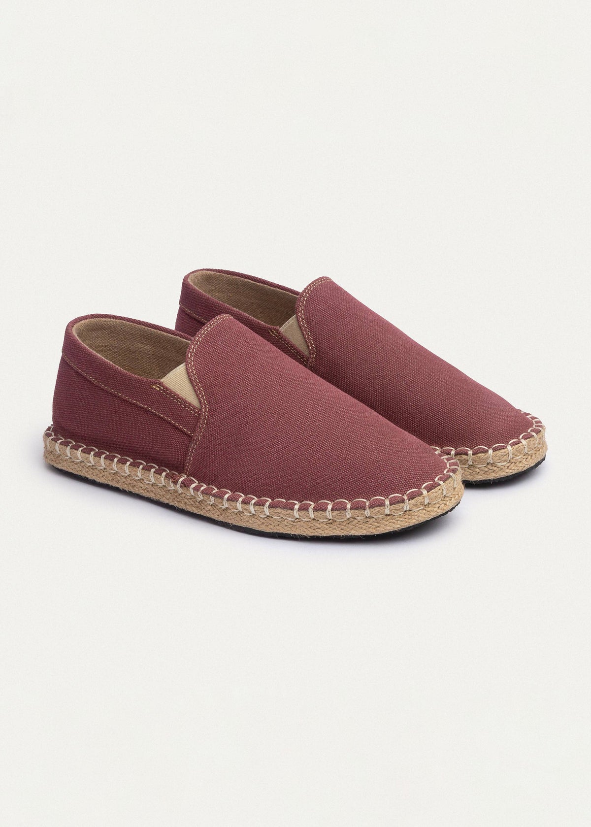 Washed Canvas Espadrille — Burgundy