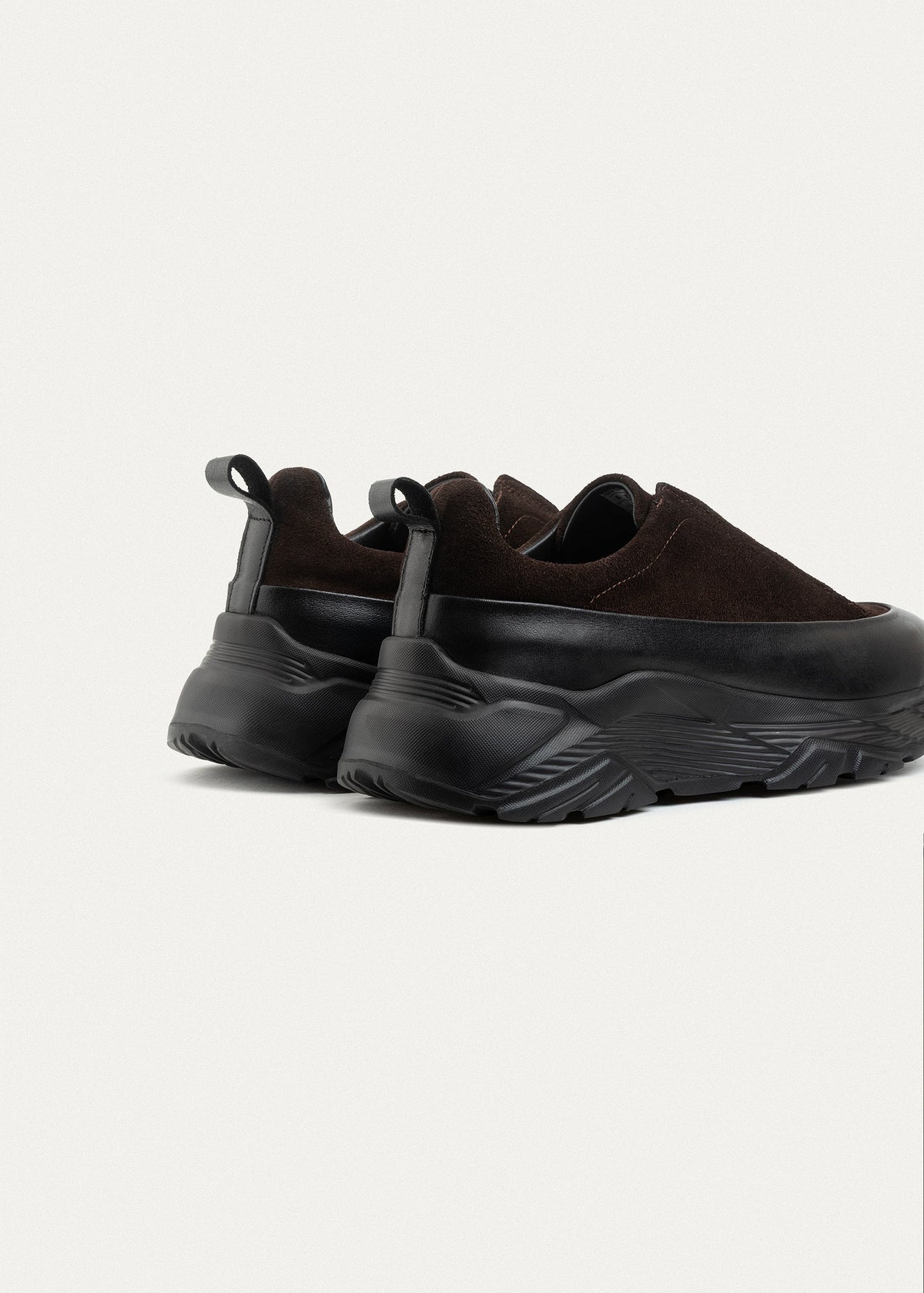 Suede Leather Comfort Trainer — Brown