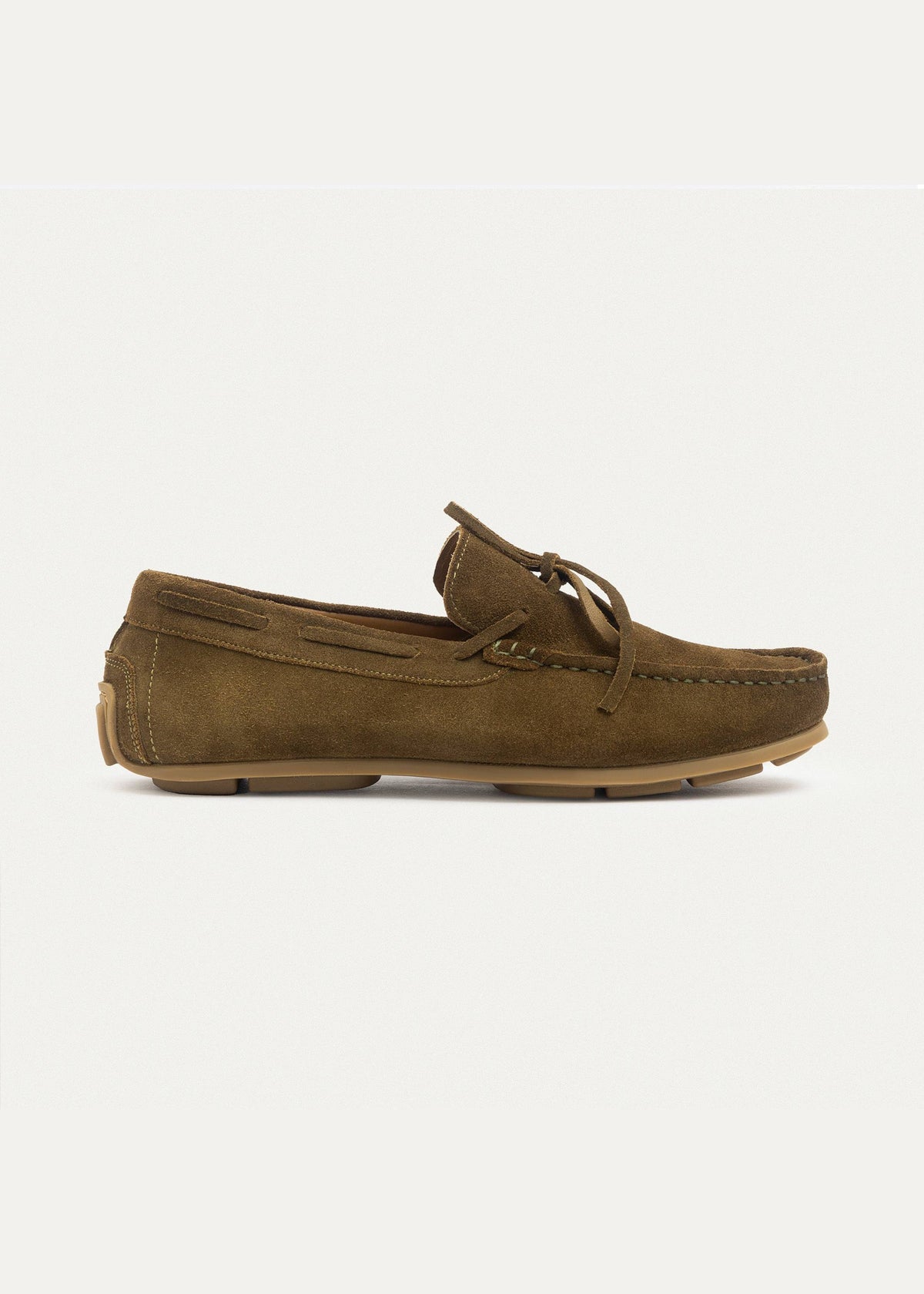 Suede Boat Shoe — Brown
