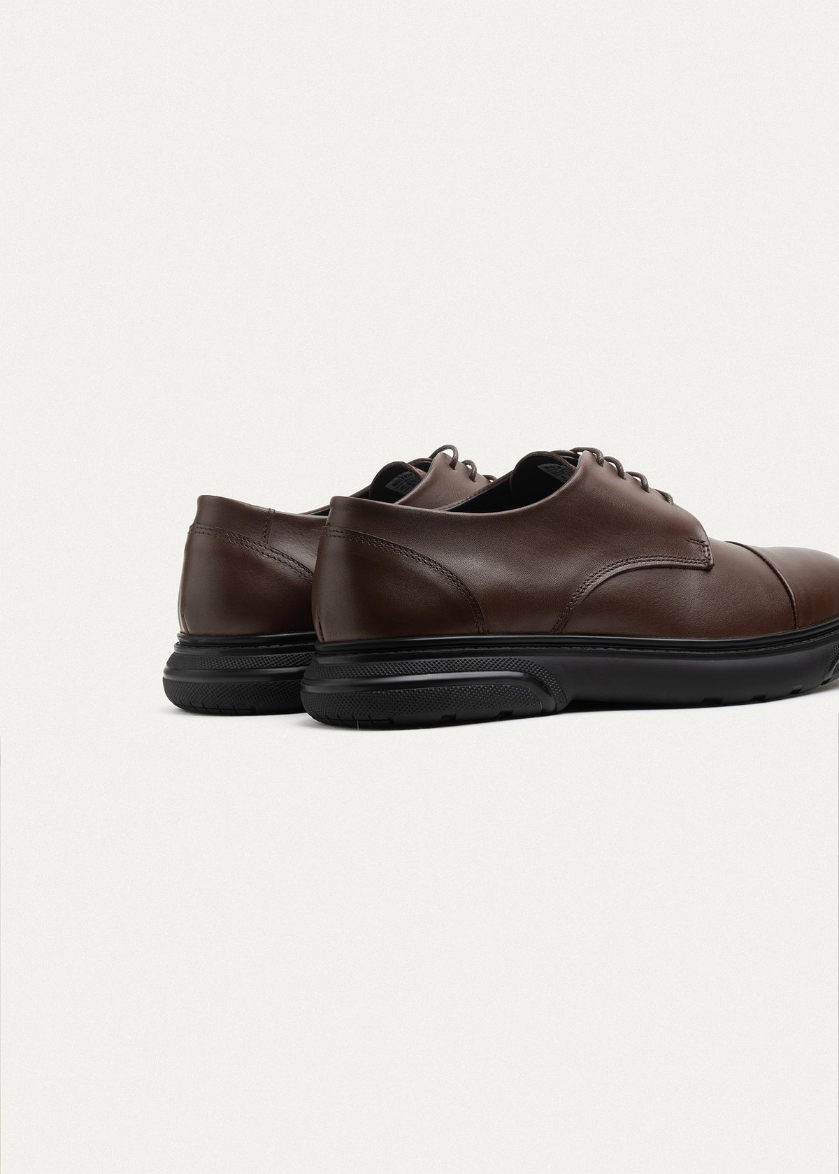 Leather Cap-Toe Oxford — Brown
