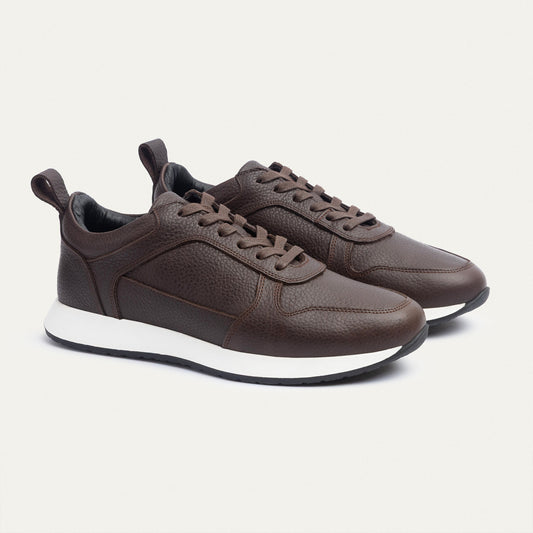 Textured Light Comfort Sneaker — Brown