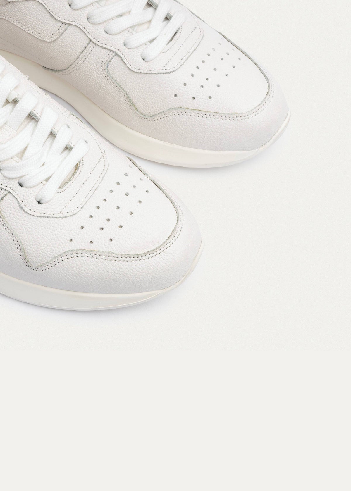 Leather Court Sneaker — White
