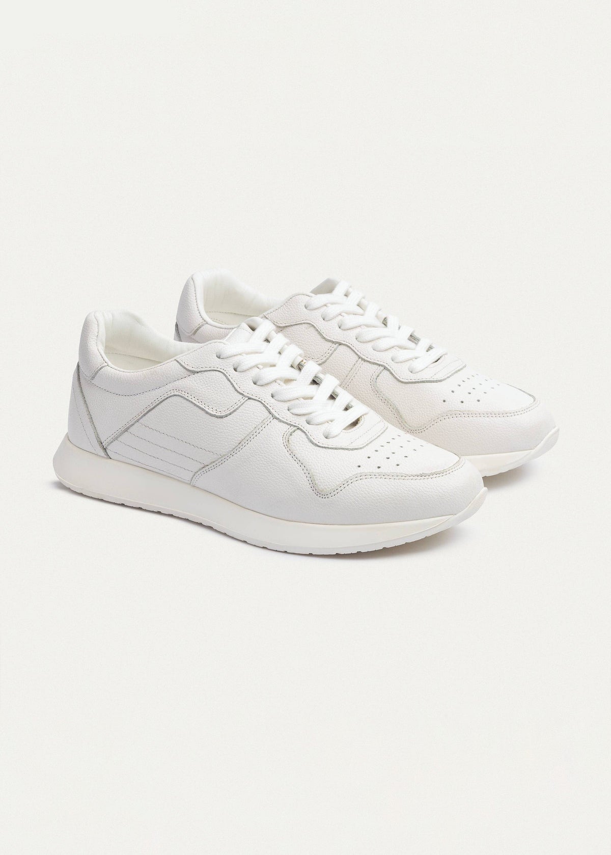 Leather Court Sneaker — White