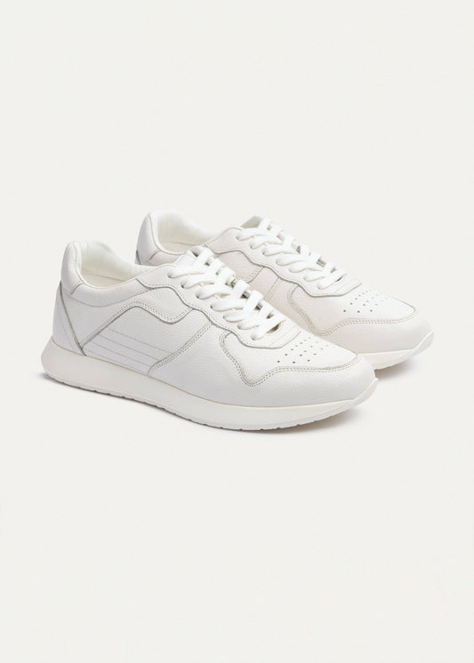 Leather Court Sneaker — White