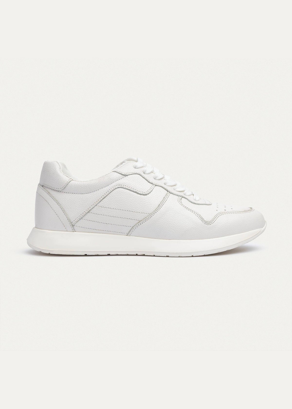 Leather Court Sneaker — White