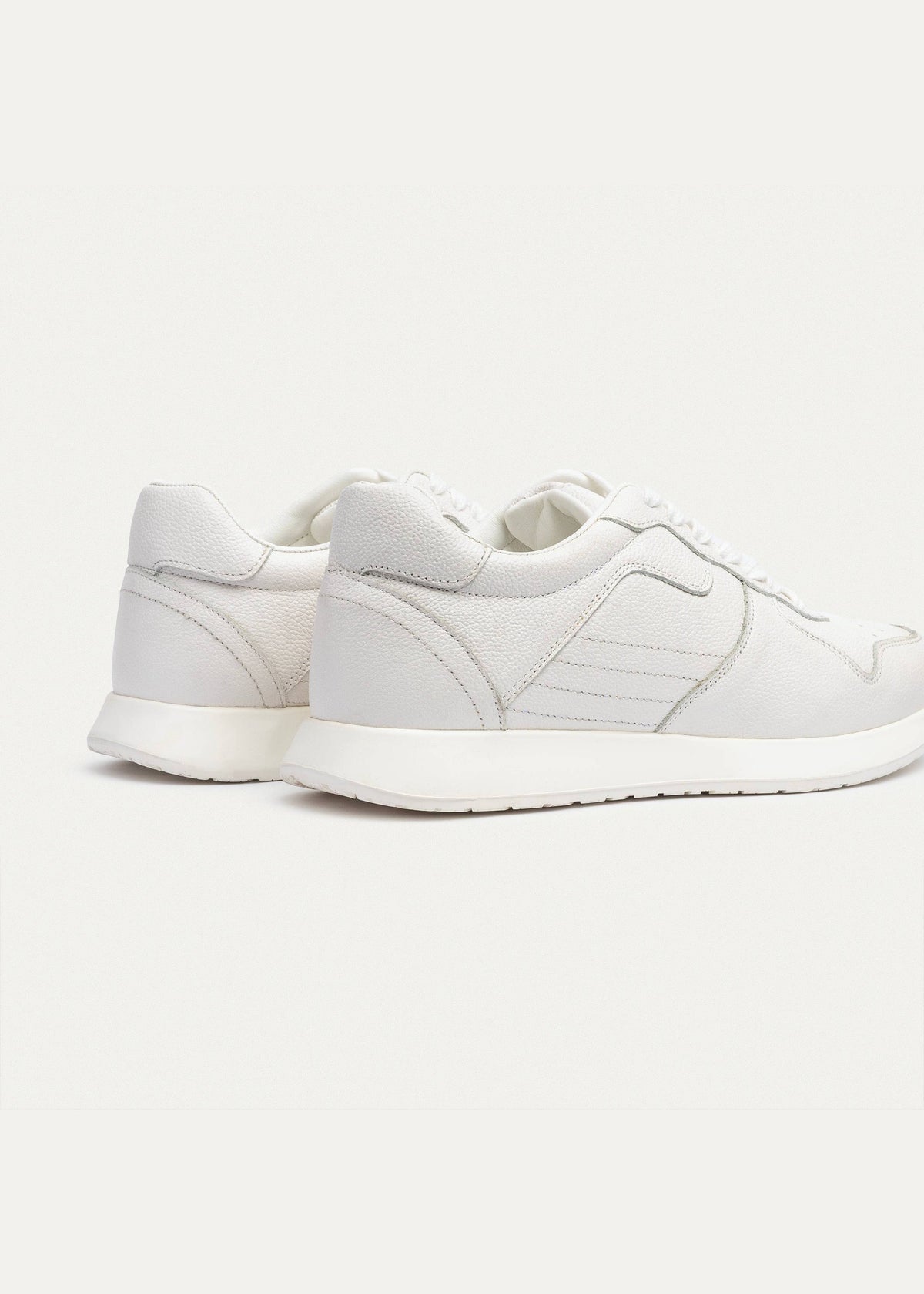 Leather Court Sneaker — White