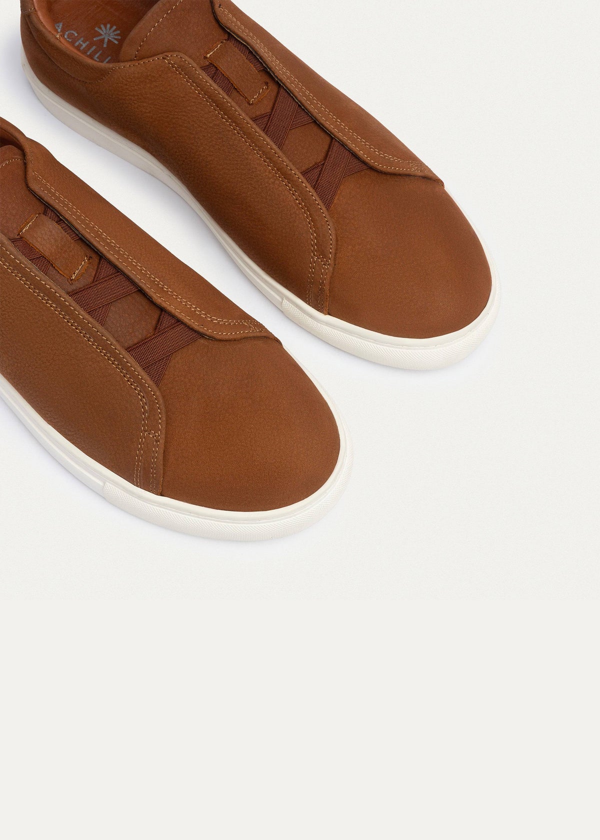 Textured Suede Slip-On Sneaker — Cinnamon