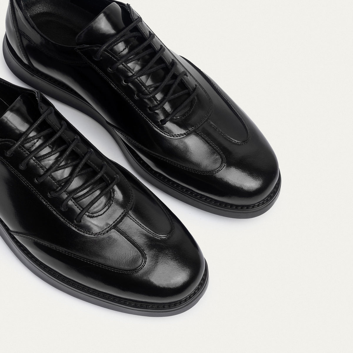 Classic Leather Derby — Patent Black