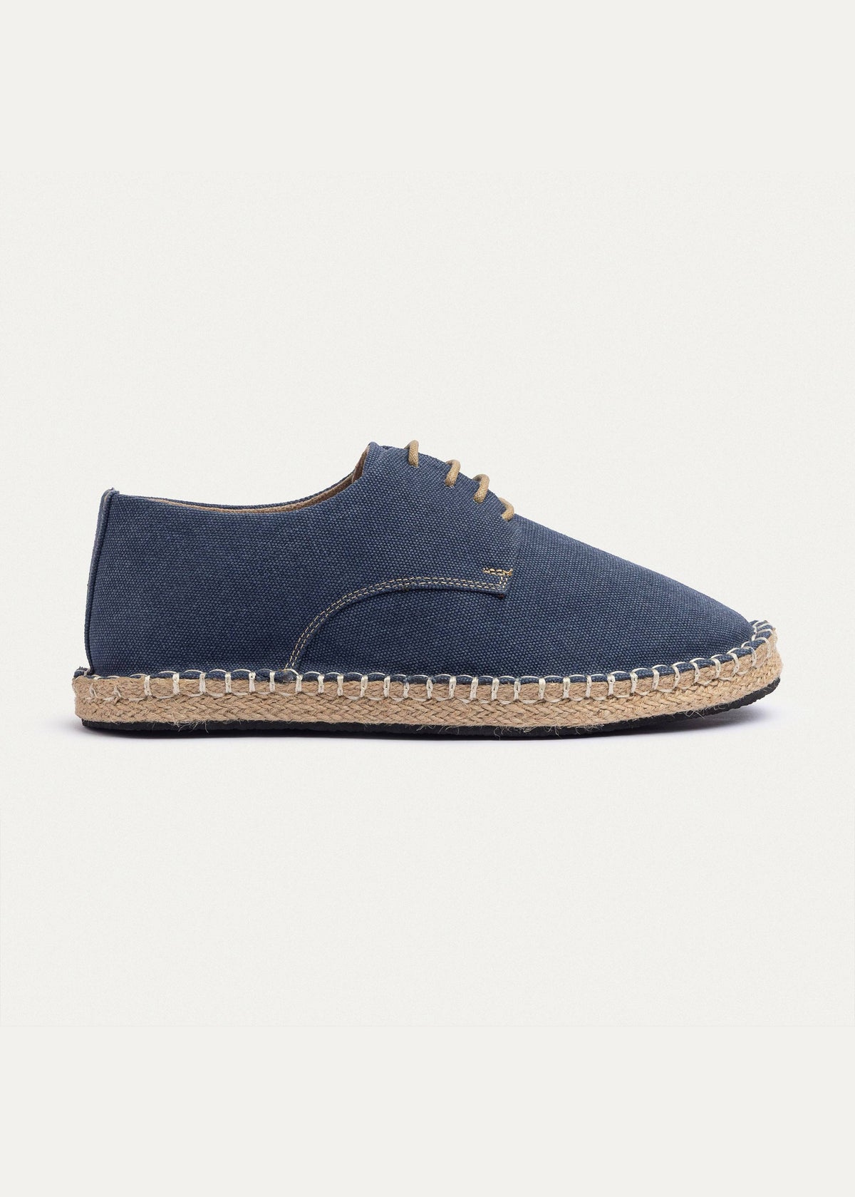 Washed Canvas Espadrille II — Navy Blue