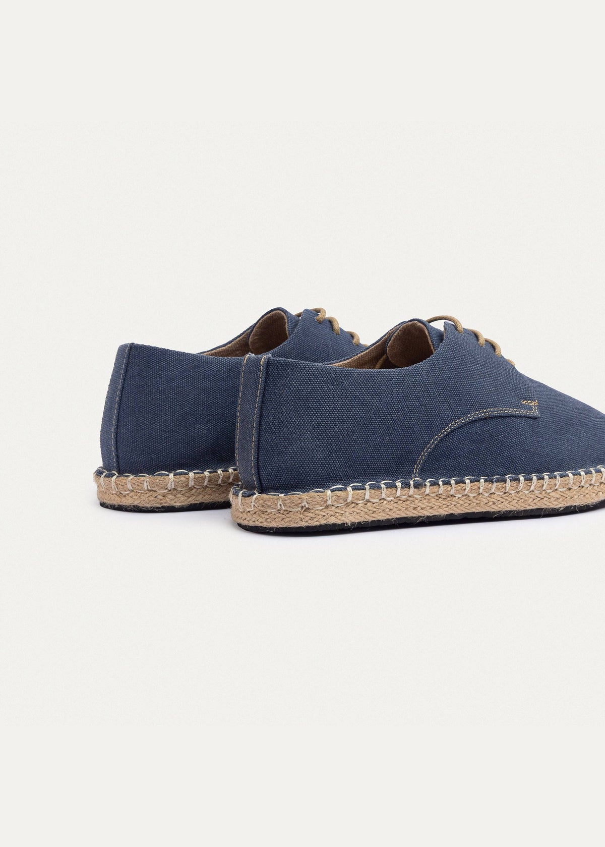 Washed Canvas Espadrille II — Navy Blue