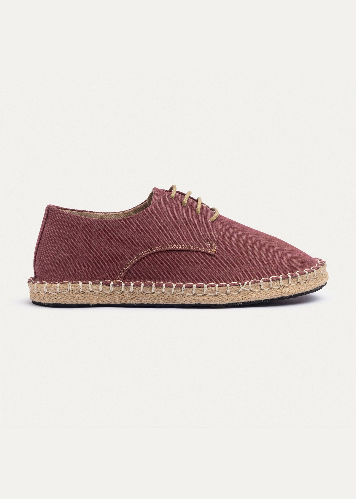 Washed Canvas Espadrille II — Burgundy